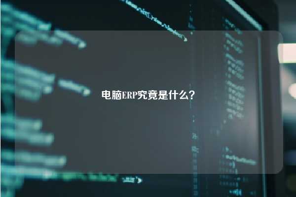 电脑ERP究竟是什么？