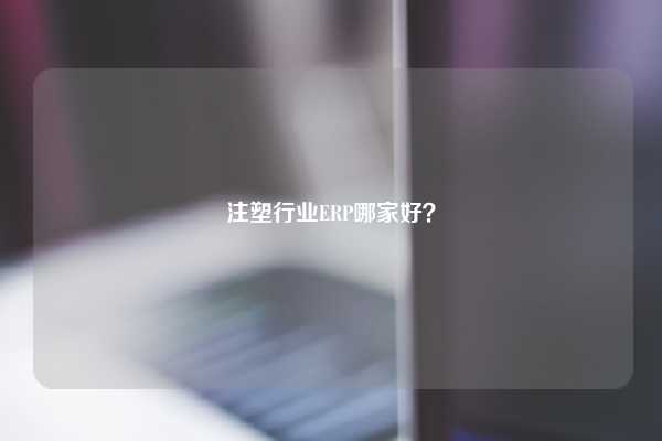 注塑行业ERP哪家好？