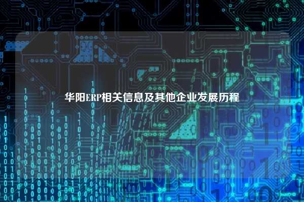 华阳ERP相关信息及其他企业发展历程