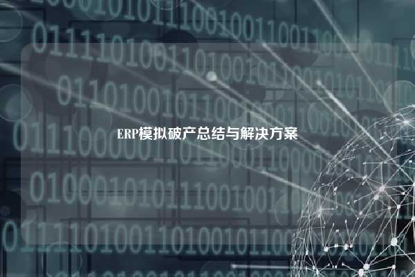 ERP模拟破产总结与解决方案