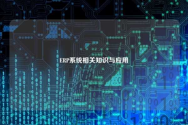 ERP系统相关知识与应用