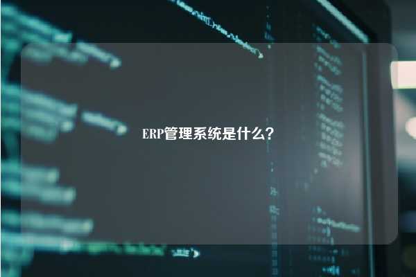 ERP管理系统是什么？