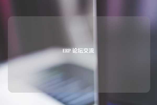 ERP 论坛交流