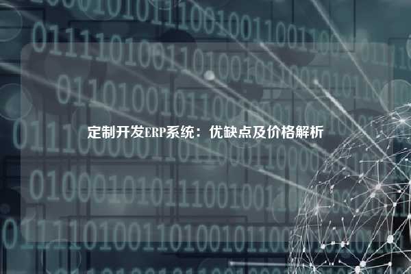 定制开发ERP系统：优缺点及价格解析