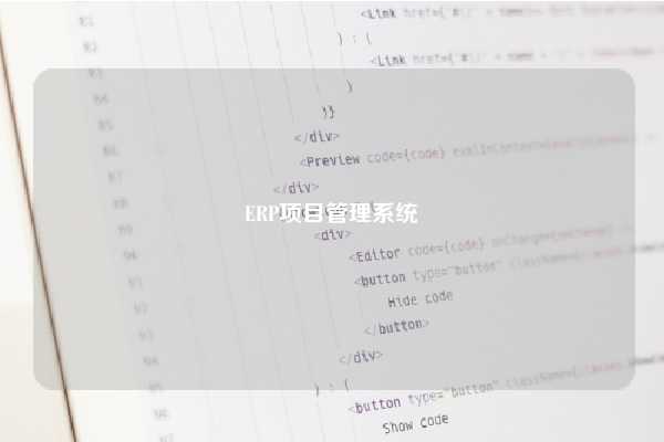 ERP项目管理系统