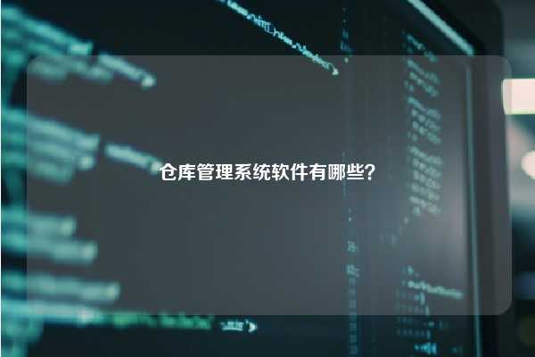 仓库管理系统软件有哪些？