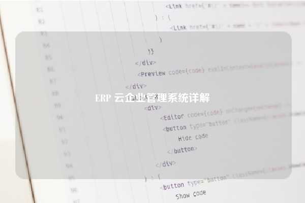 ERP 云企业管理系统详解